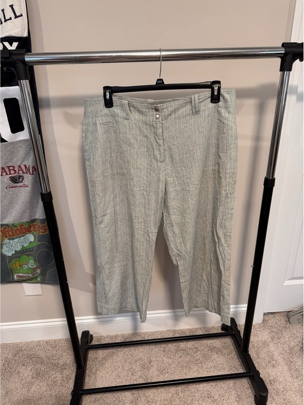 Vintage Women's Striped Ankle Pants Size 16 JH Collectibles